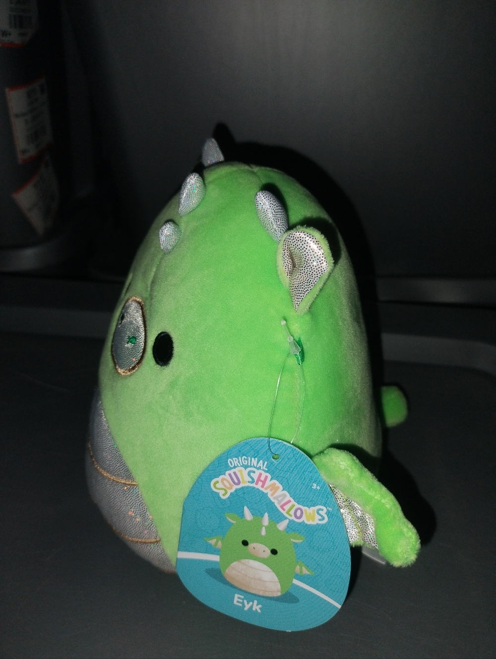 Dragon Squishmallow Eyk Plush Toy 7.5 Inch Green - Picture 2 of 2